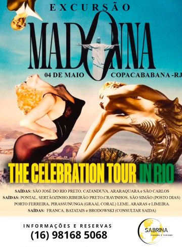 EXCURSÃO MADONNA The Celebration Tour – SP