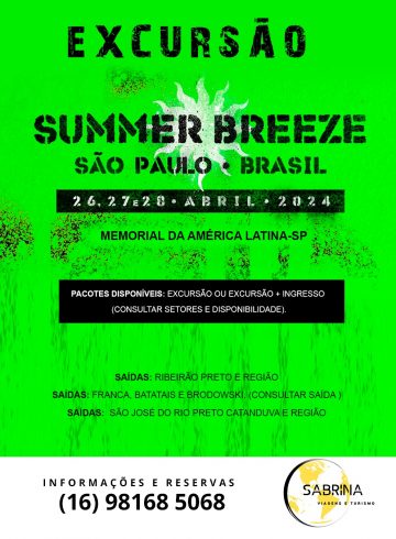 EXCURSÃO Summer Breeze – RIBEIRAO PRETO E REGIAO