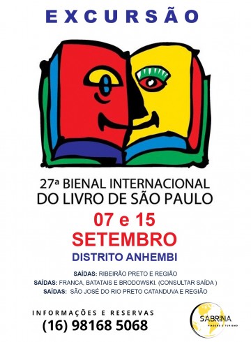 EXCURSÃO Bienal Internacional do Livro de São Paulo – RIBEIRÃO PRETO E REGIÃO