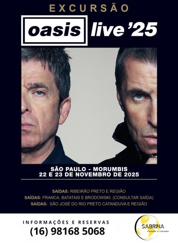 EXCURSÃO OASIS-2025 RIBEIRÃO PRETO E REGIÃO